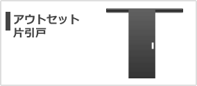 アウトセット片引戸（戸車引戸）
